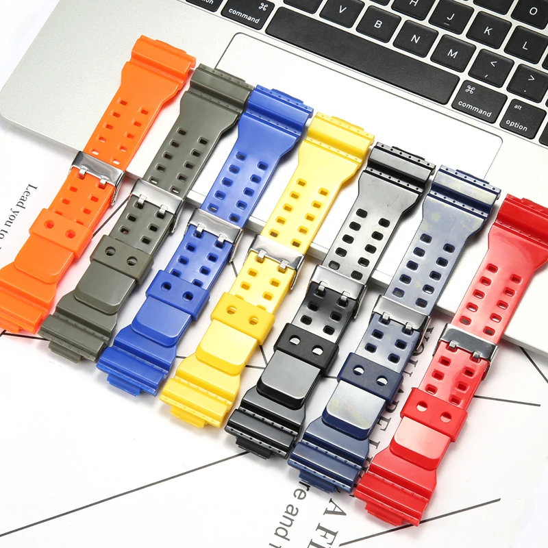 Watch accessories Resin Watchband for Casio  GD 120 GA 100 110 Mens Sport Wateproof Rubber Camouflage Strap