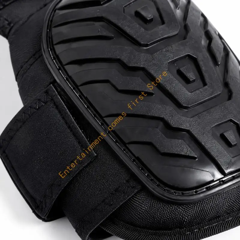 Black Knee Guards with Front Hard Shell and Upper and Lower Fasteners Strap, 2-Piece Set for Construction Work, and Cycling 55KD