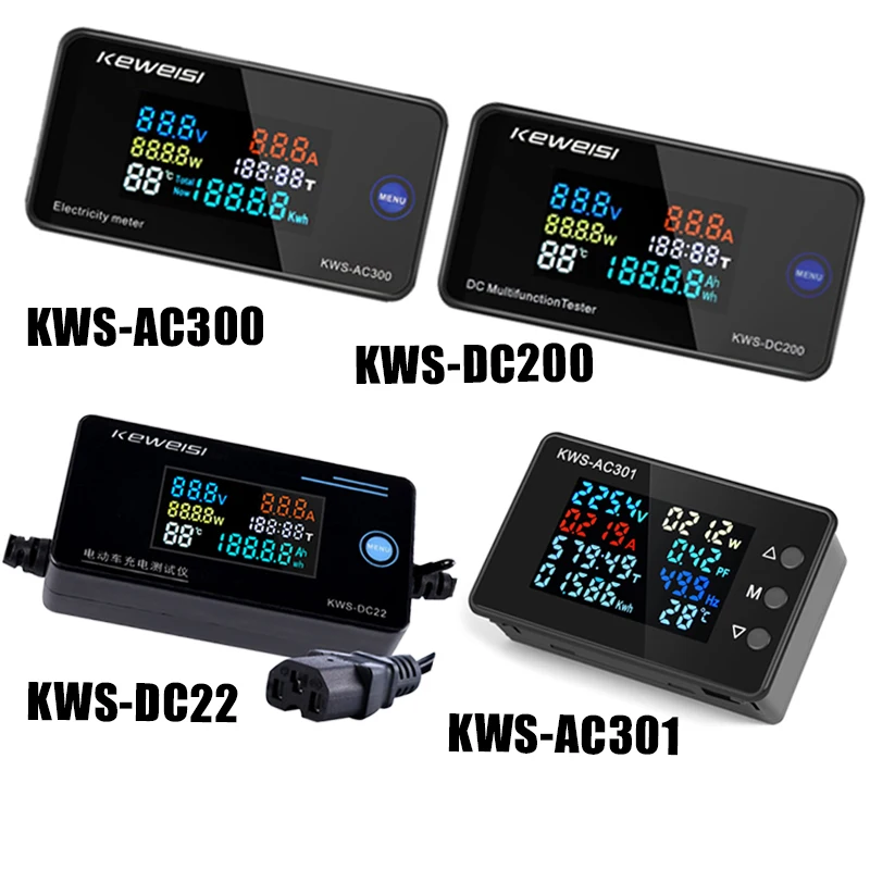 KWS-AC301 Voltmeter Ammeter AC 50-300V Power Energy Meter Digital AC Wattmeter Electricity Meter dedicated chip Power Detecor