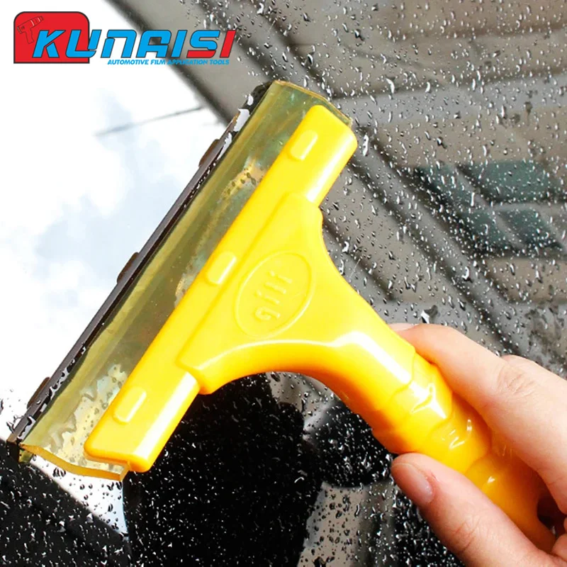 KUNAISI 1/2pcs Silicone Water  Squeegee Car Vehicle Windshield Window Washing Cleaning, Glass Blowing Home Glass Automotive film