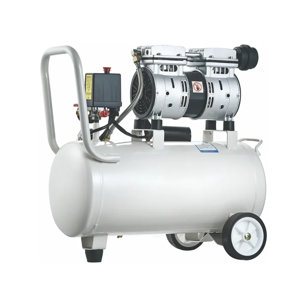 Hot Selling 100cfm portable  Air Compressor 30l Tank Industrial Silent Twin Cylinder Oil Free Air Compressor