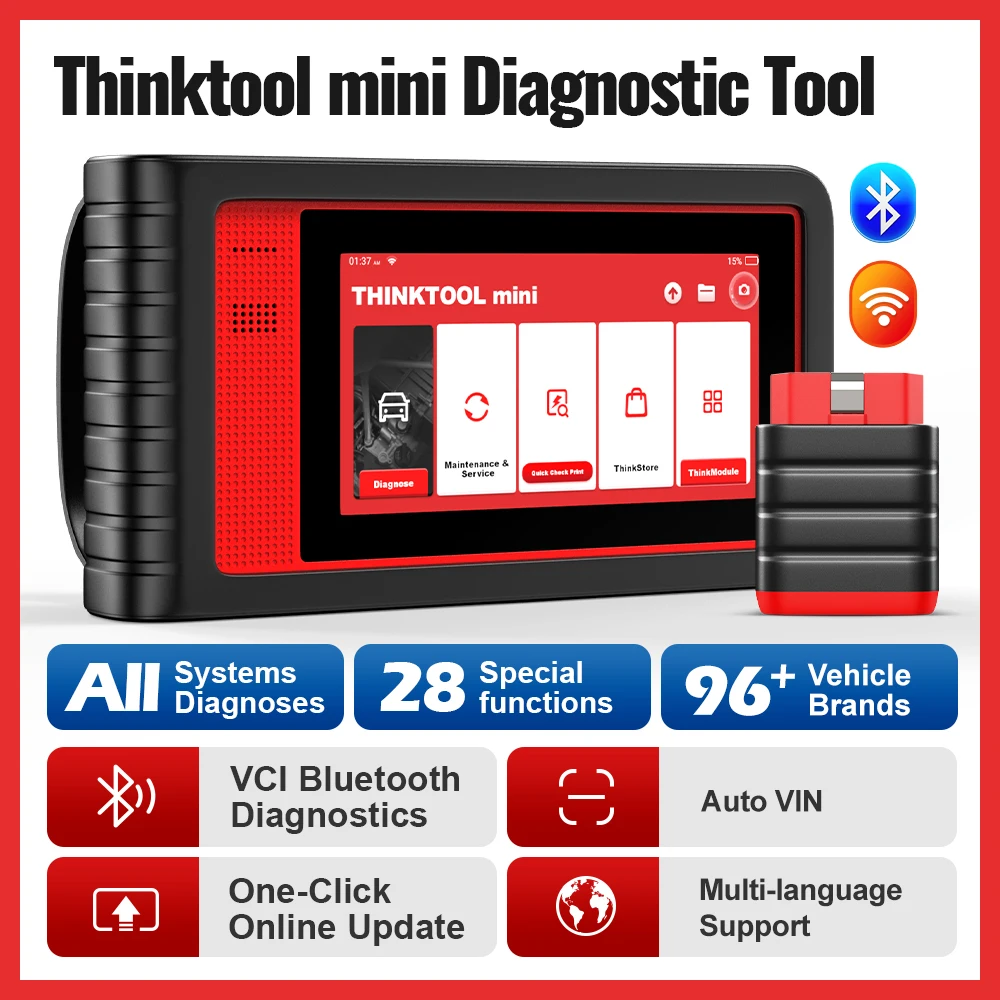 Thinkcar Thinktool mini OBD2 Scanner Professional Full System Car Diagnosis Tools 28 Reset Free Update Car Automotive Scanner