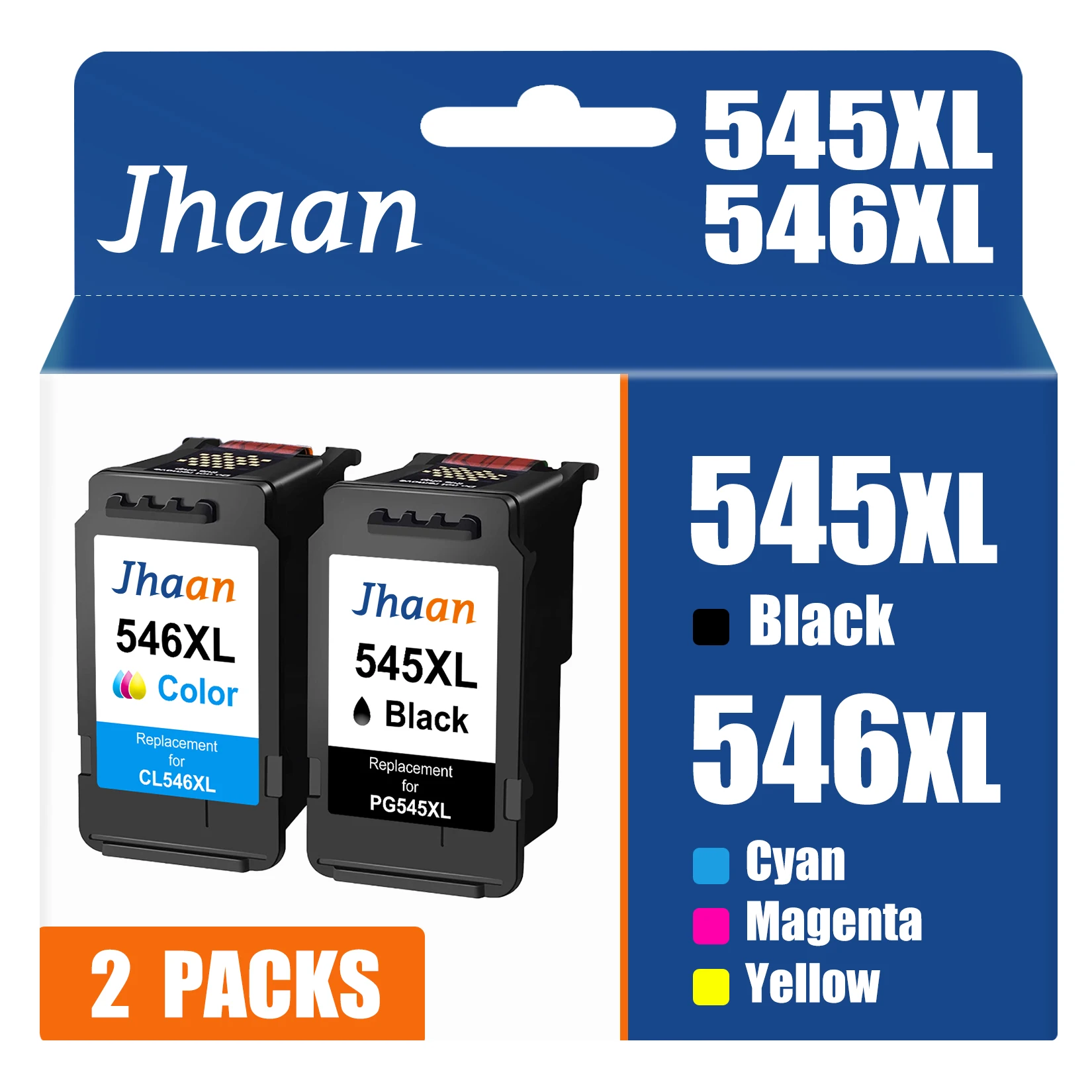 Jhaan PG-545XL CL-546XL لخراطيش طابعة Canon 545 546 XL خراطيش متعددة الحجم لخراطيش TR4550 PIXMA MX495 TS3150 #1
