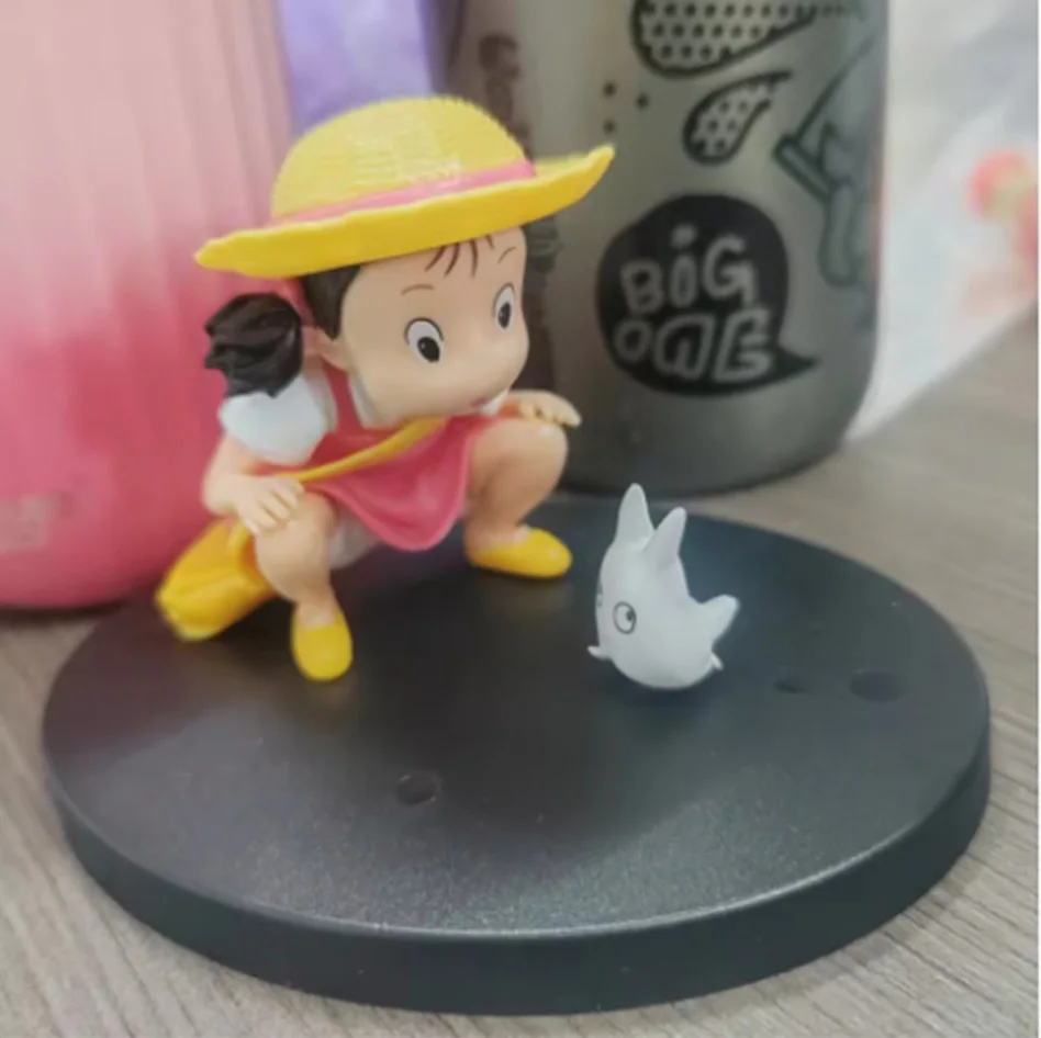 카와이 애니메이션 이웃집 피규어 - 메이 샤오메이 귀여운 인형 수집용 모델 어린이 선물용 이상적인 데스크탑 장식 장난감