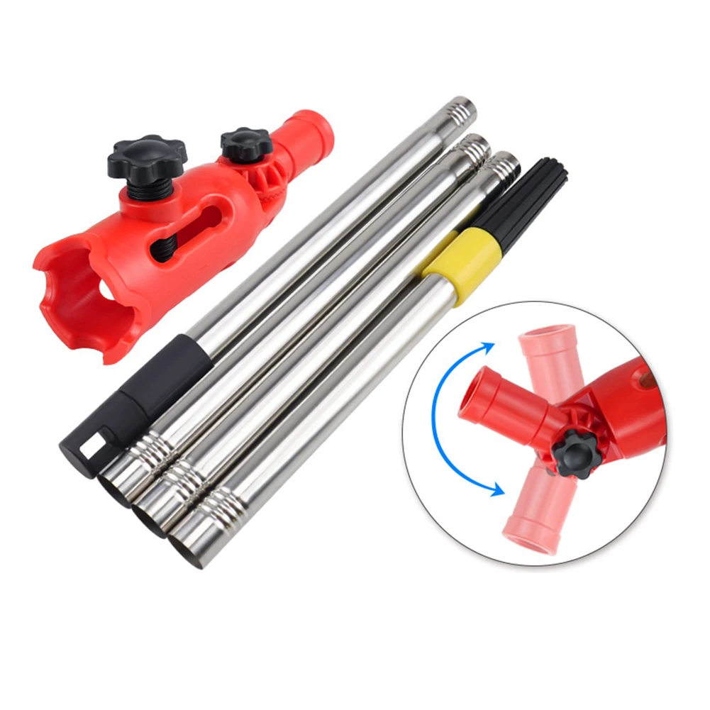 Paint Brush Extension Rod with Adjustable Length Multi Angle Bracket Compatible with Various Brushes and Rollers