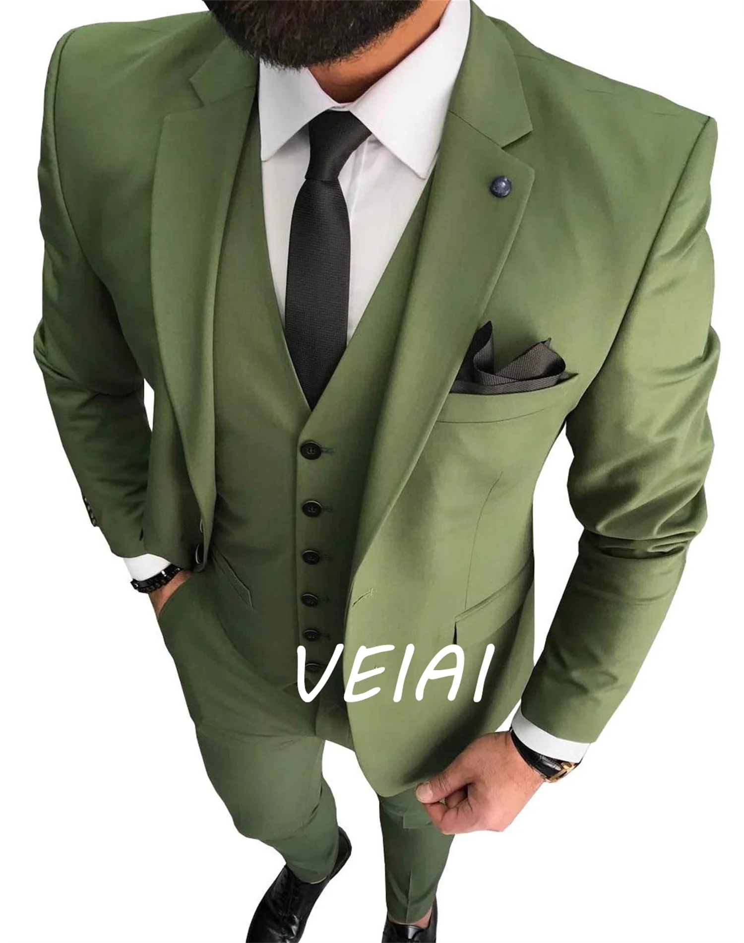 

CustomizedTailor Made Mens Suit Single Breasted Men Wedding Suits 3 Pieces(Jacket+Pant+Vest)traje de novio para boda