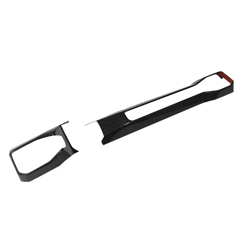 For Ford Mustang Real Dry carbon fiber dashboard left right trims left air conditioning panels modification 24-26 Accessories