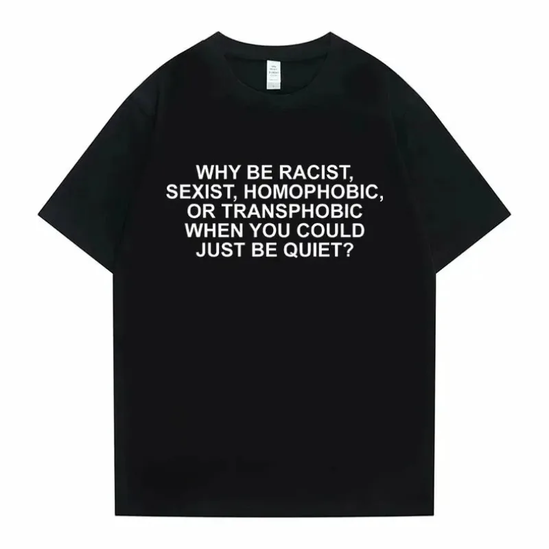 Why Be Racist Frank T-Shirt Blond Hip Hop Trend T-Shirt Ocean Hip-Hop Übergroßes T-Shirt Männer Frauen Casual Kurzarm – Detail 2