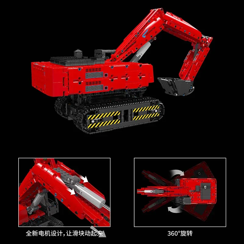 Mould King 15061-62 Engineering Series Bagger Kinderpädagogische elektrische Fernbedienung Engineering Vehicle Building Blo