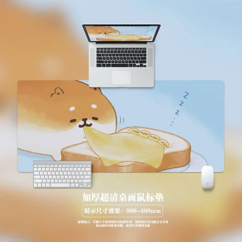 90x40cm Shiba Inu mouse pad big cute deskpad kawaii desk pad mause pad tapis de souris writing desk mat free shipping