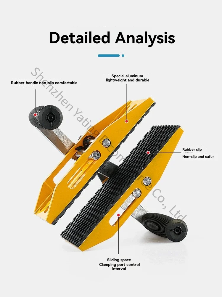 1PC Double Clamp Stone Slab, Glass Rock Slab, Marble Manual Lifting Fixture, Labor-saving Tool for Handling, Artifact