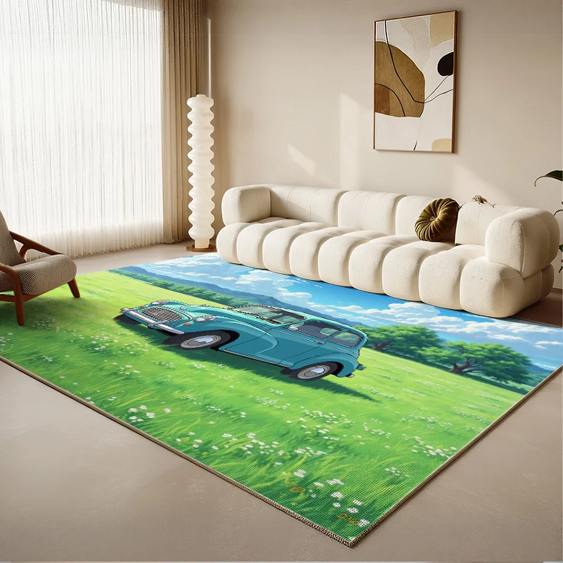 

Scenic Countryside Mat Living Room Carpet Nonslip Bedside Rugs Large Soft Floor Rug Rectangular Home Decor