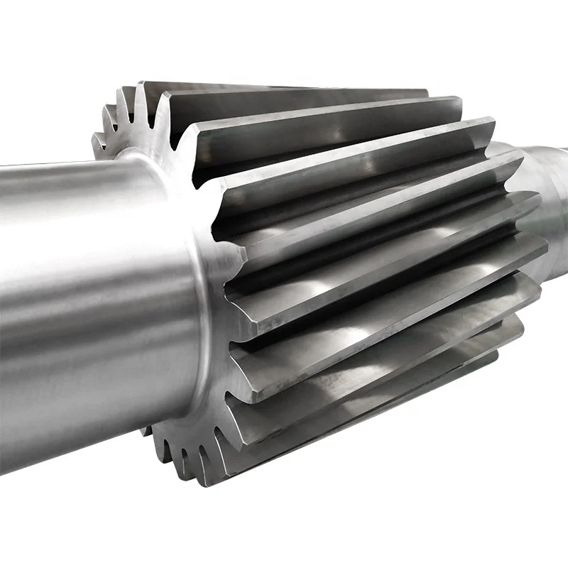 

42crmo Cement Rotary Kiln Forging Steel Big Pinion Shaft Transmission Large Gear Shaft