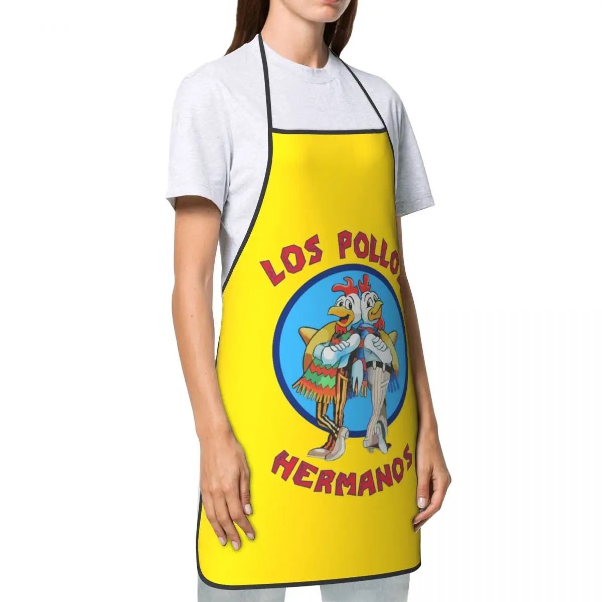 Custom Bib Breaking Bad LOS POLLOS Hermanos Apron for Men Women Unisex Adult Chef Kitchen Cooking Tablier Cuisine Baking