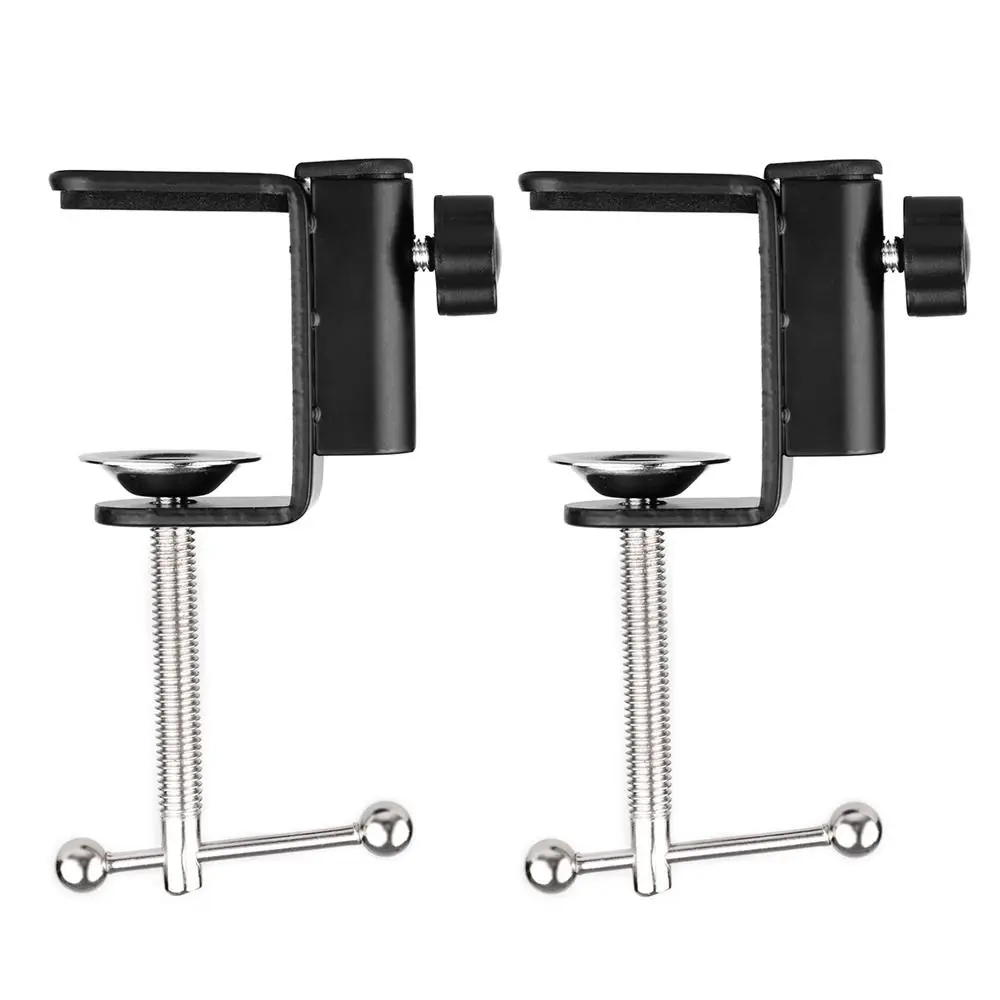 2pcs Sturdy Adjustable Positioning Screw Desk Mounting Clamp Table Clamp Arm Clamp Arm Stand Clamp C-Shaped Clamp Desk