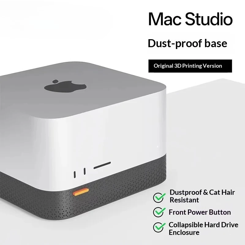 

LonelyFox Laptop Docking Station PLA+PEDG Material 3D Printing Dust Proof Base Silicone Non-slip Pad Desktop Hard Drive Storage