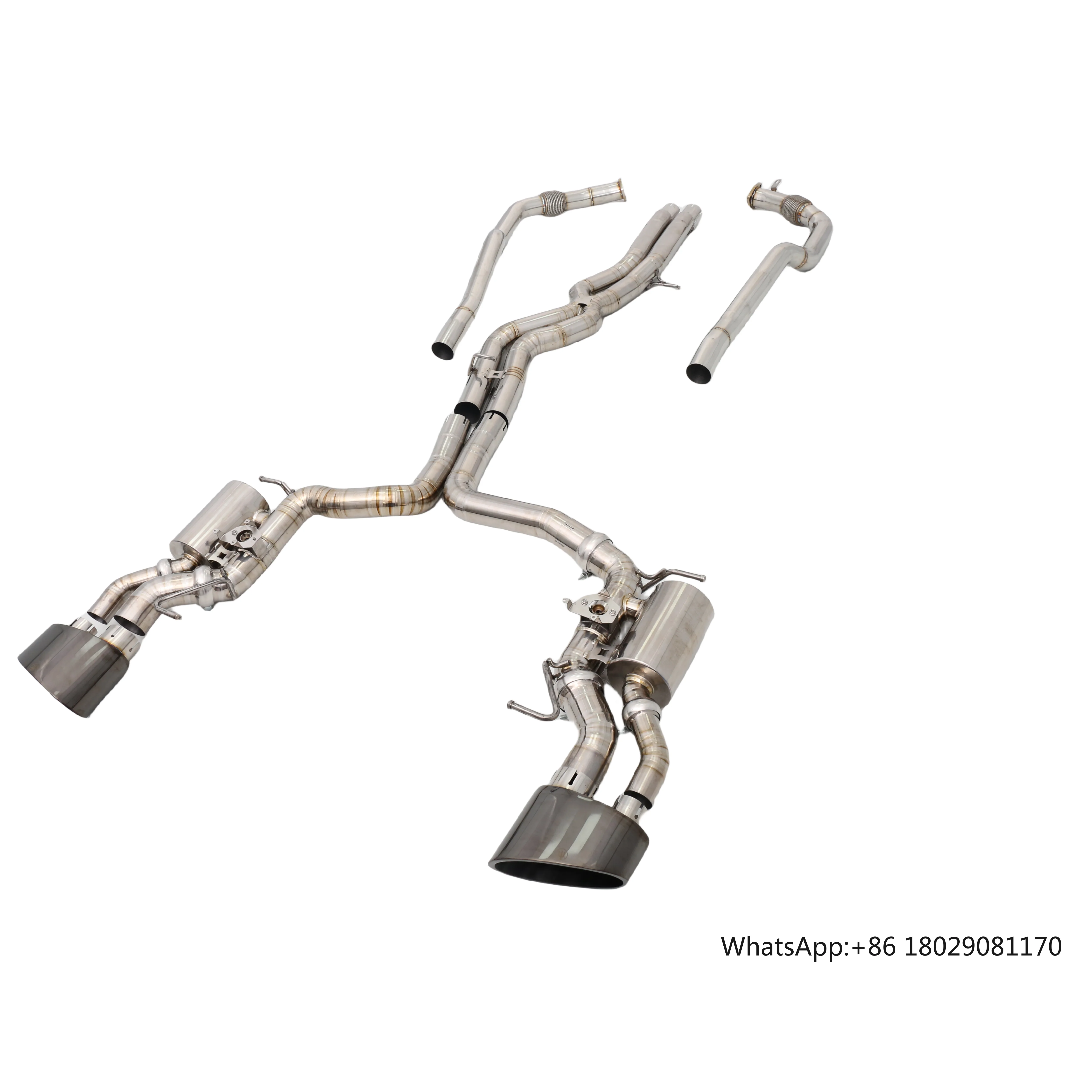 Stainless Steel / Titanium Catback Exhaust System For Audi RS6 RS7 C8 4.0T EA825