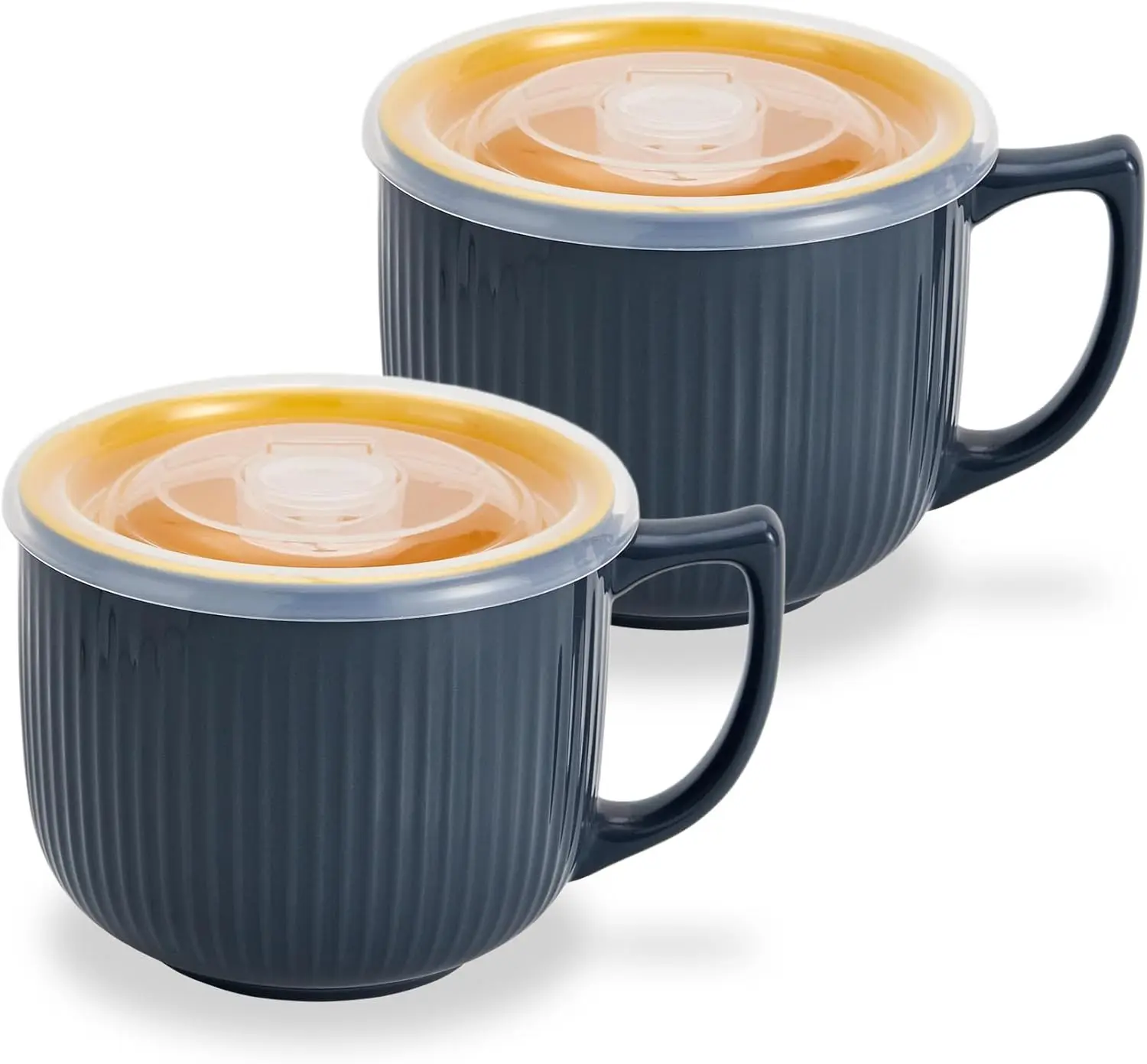 

Ceramic Soup Bowl with Handle 32oz – Microwave Ramen Bowl with Lid, Soup Mugs & Cups for Cereal, Oatmeal, Ramen, Insta