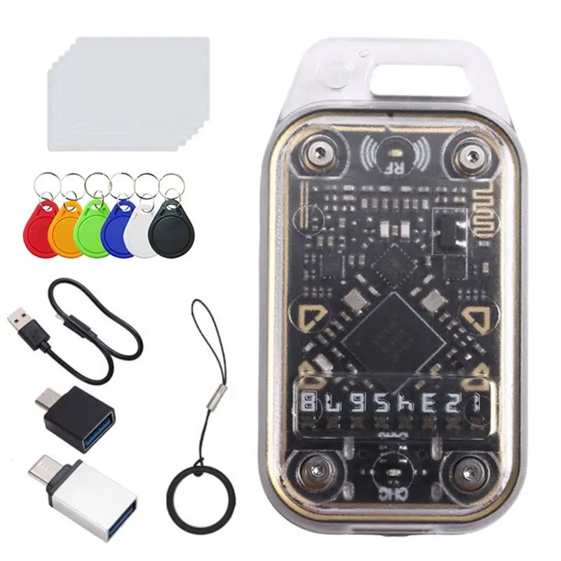 【ELEVATE LIFE】Chameleon V2.0 RFID Smart Chip Reader Emulator 125K 13.56M Support NFC Card Decoding Duplicator+ 6XUID Keychain/CU