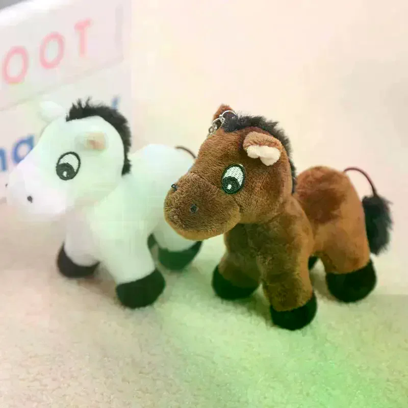 1 Peça Pingente de Pelúcia de Pônei de Desenho Animado, Brinquedo de Cavalo de Pelúcia, Chaveiro, Enfeite para Mochila, Decoração Suspensa