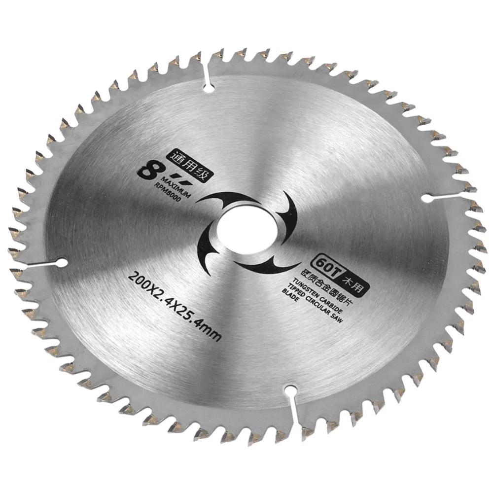 8 Inch Circular Saw Blade 60 Teeth / 40 Teeth Adjustable Punching Saw Carbide Saw Blade Thin Kerf Design Carbide Tip