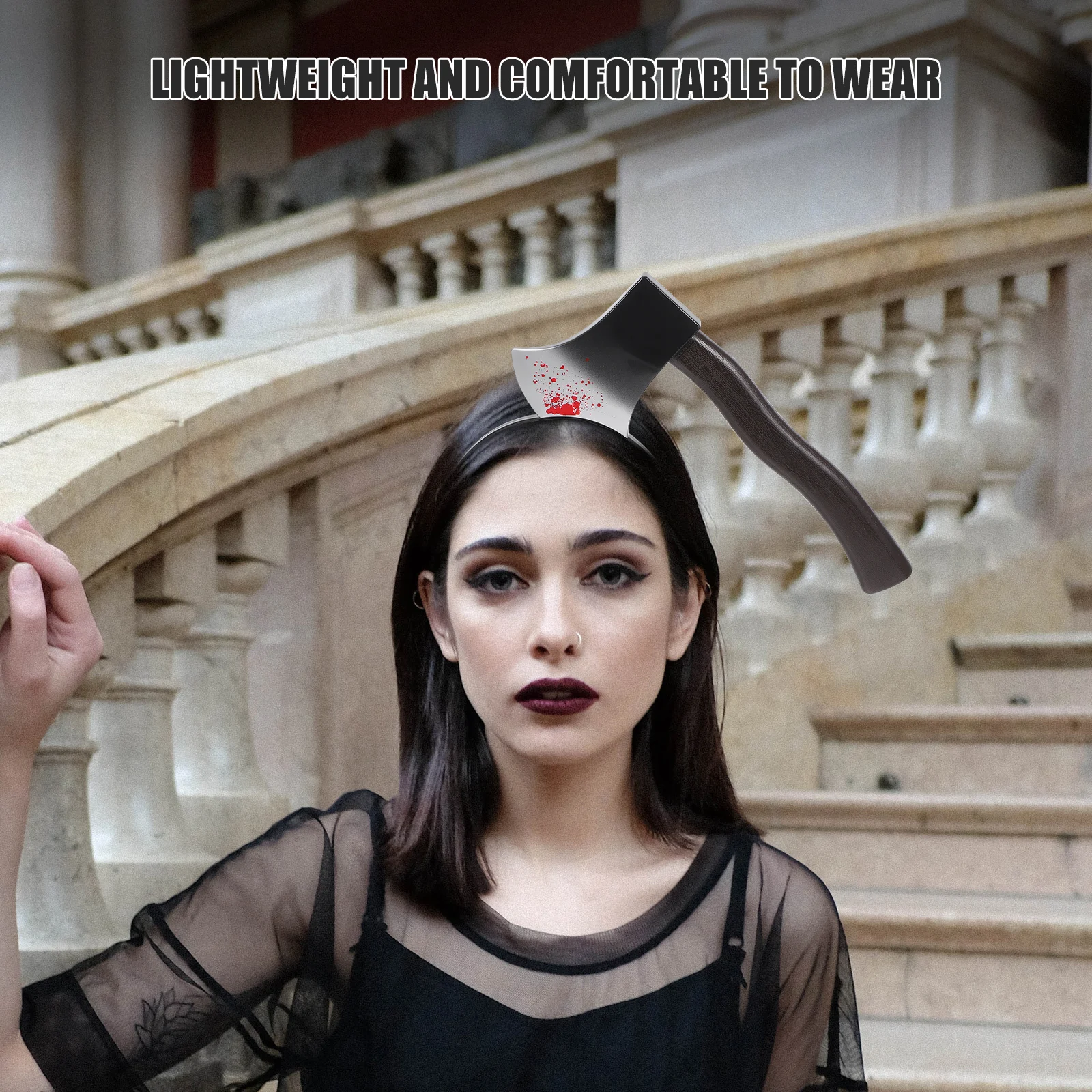 

3 Pcs Halloween Costumes Creepy Accessories Fake Bleeding Scissors Headbands Trick Hair Hoop Lightweight Comfortable