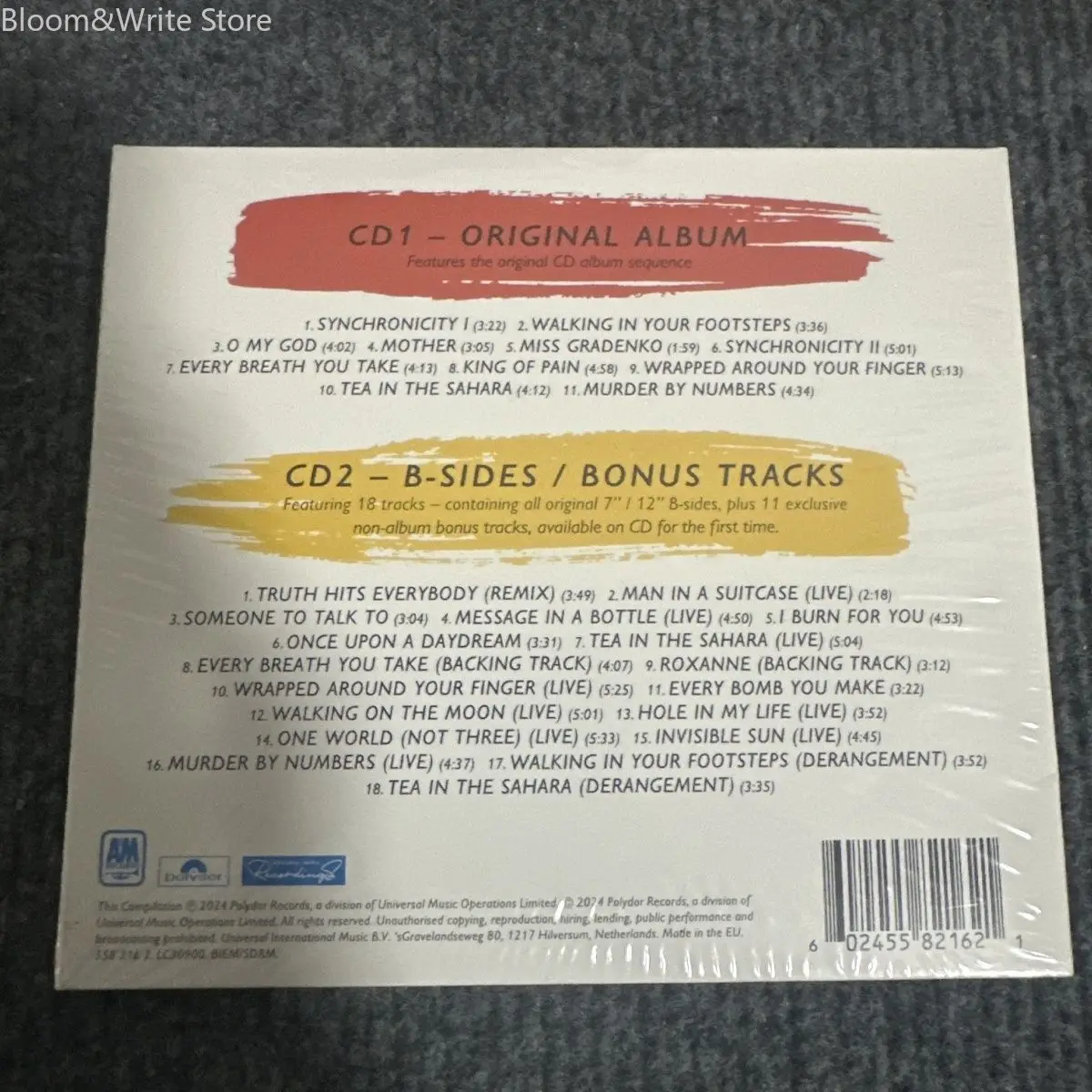 

Классический ретро-рок: The Police, Copeland Music, CD-альбом Synchronicity, 2 диска, музыкальные записи, Walkman, саундтреки для автомобиля, музыка для вечеринок, коллекционный набор