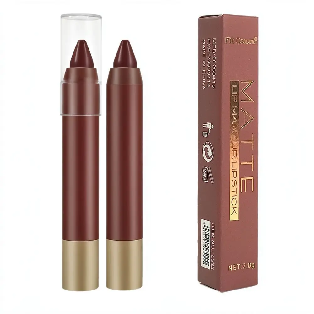 For Fit Colors Velvet Matte Lip Tint Chocolate Brown Series Waterproof Moisturizing Long Wear Professional Makeup