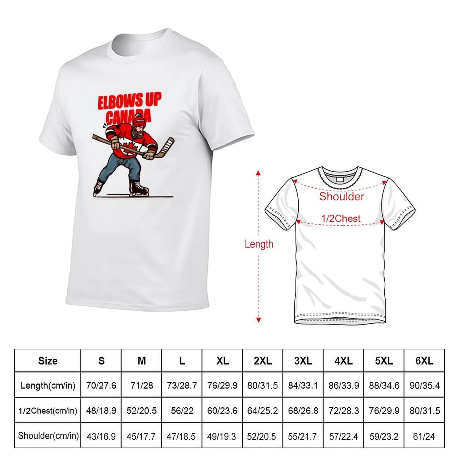 Elbows Up Canada T-Shirt t shirts for man pack cotton funny t shirts man man t shirts graphic T-shirt