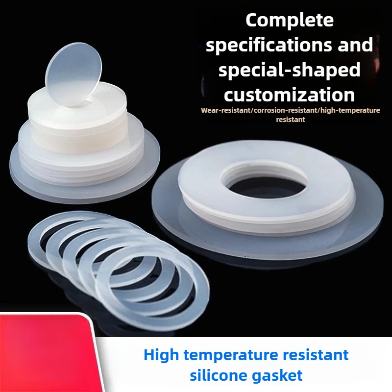 

Silicone Gasket Washer, Round Flat Seal for Water Pipe & Flange, High-Temp