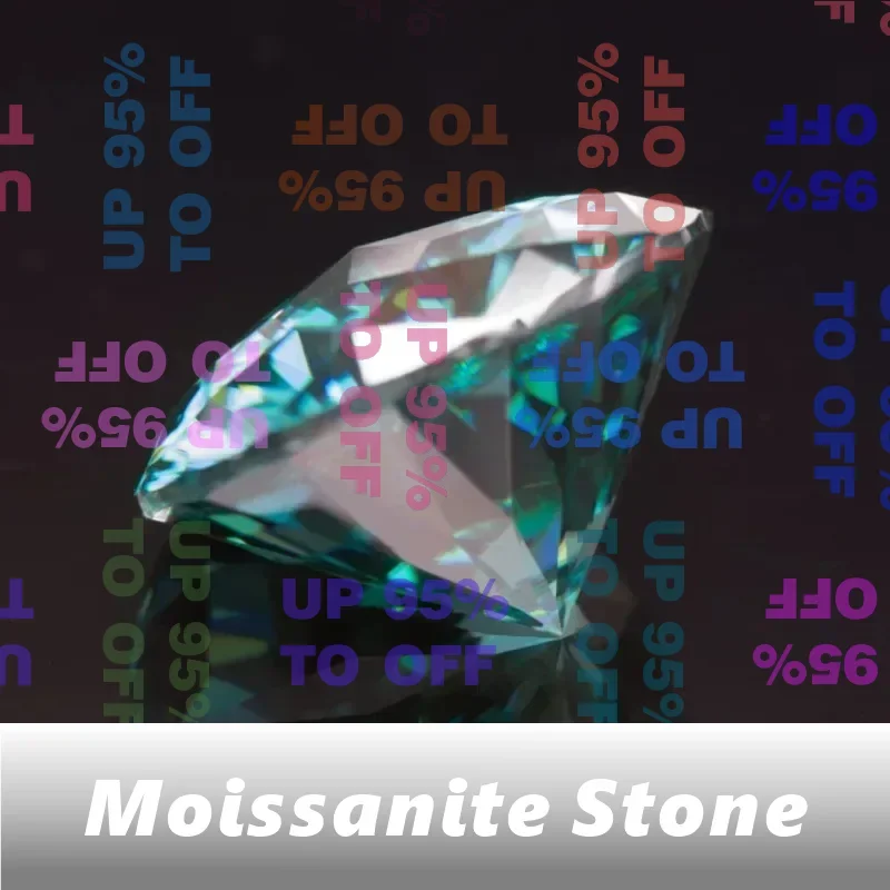 

GRANatural Color Emerald Green Moissanite Stones Round Shape Emperor General Cut Lab Grown Women Jewelry with Report