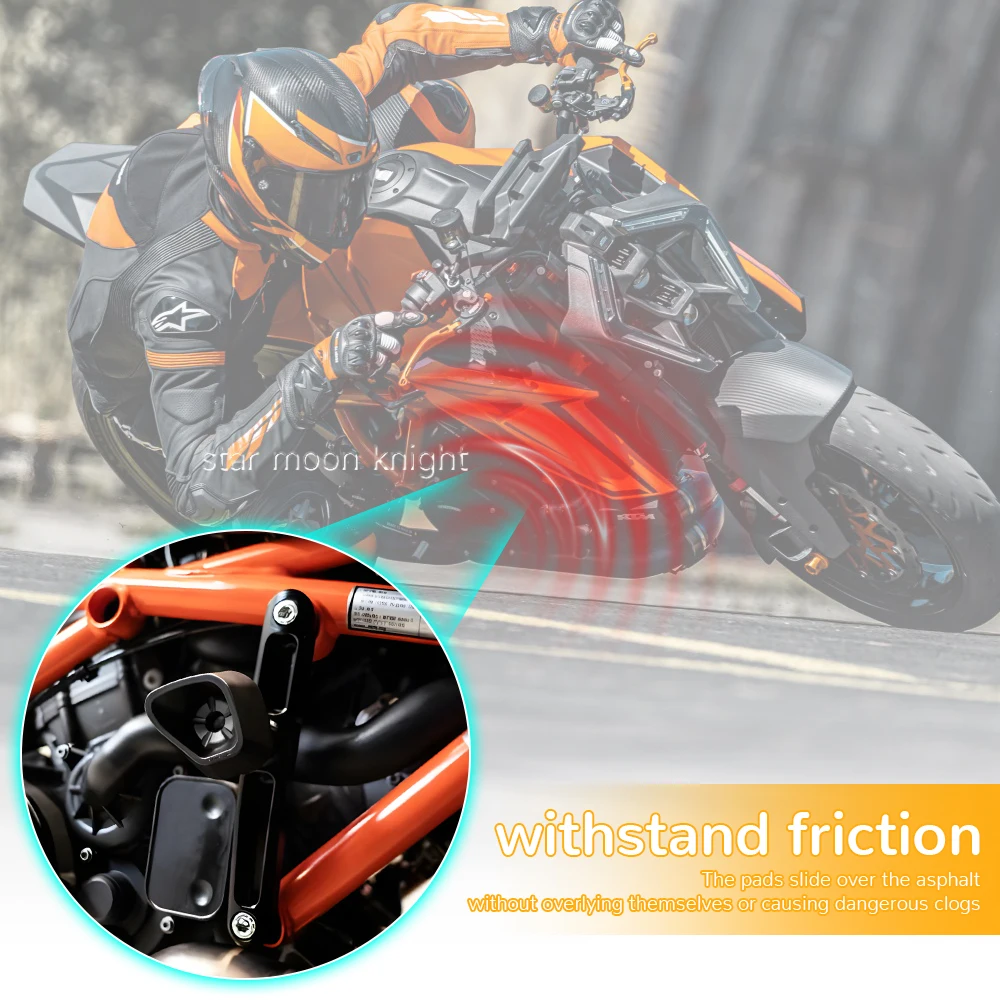 Pour 1290 SUPERDUKE R (2020-2023) 1390 SUPERDUKE R 2024 + Moto chute Protection Cadre Curseur Carénage Garde Crash Pad Protecteur