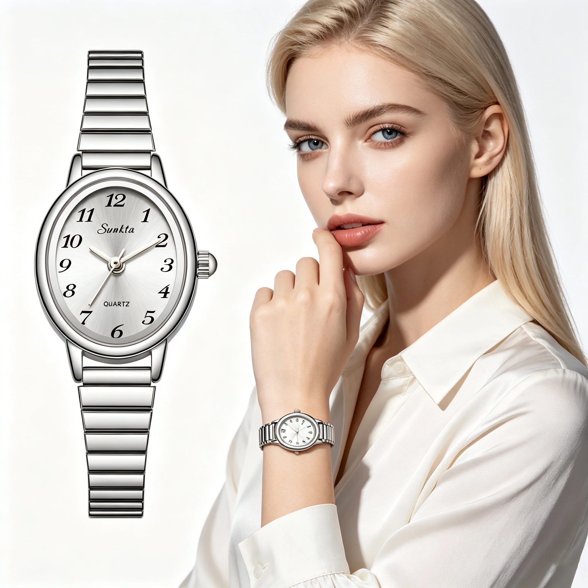 SUNKTA 2026 Elegant Womens Watch LIGE Fashion Luxury Quartz Wristwatches Steel Waterproof Gold Watches Ladies Gifts Reloj Mujer