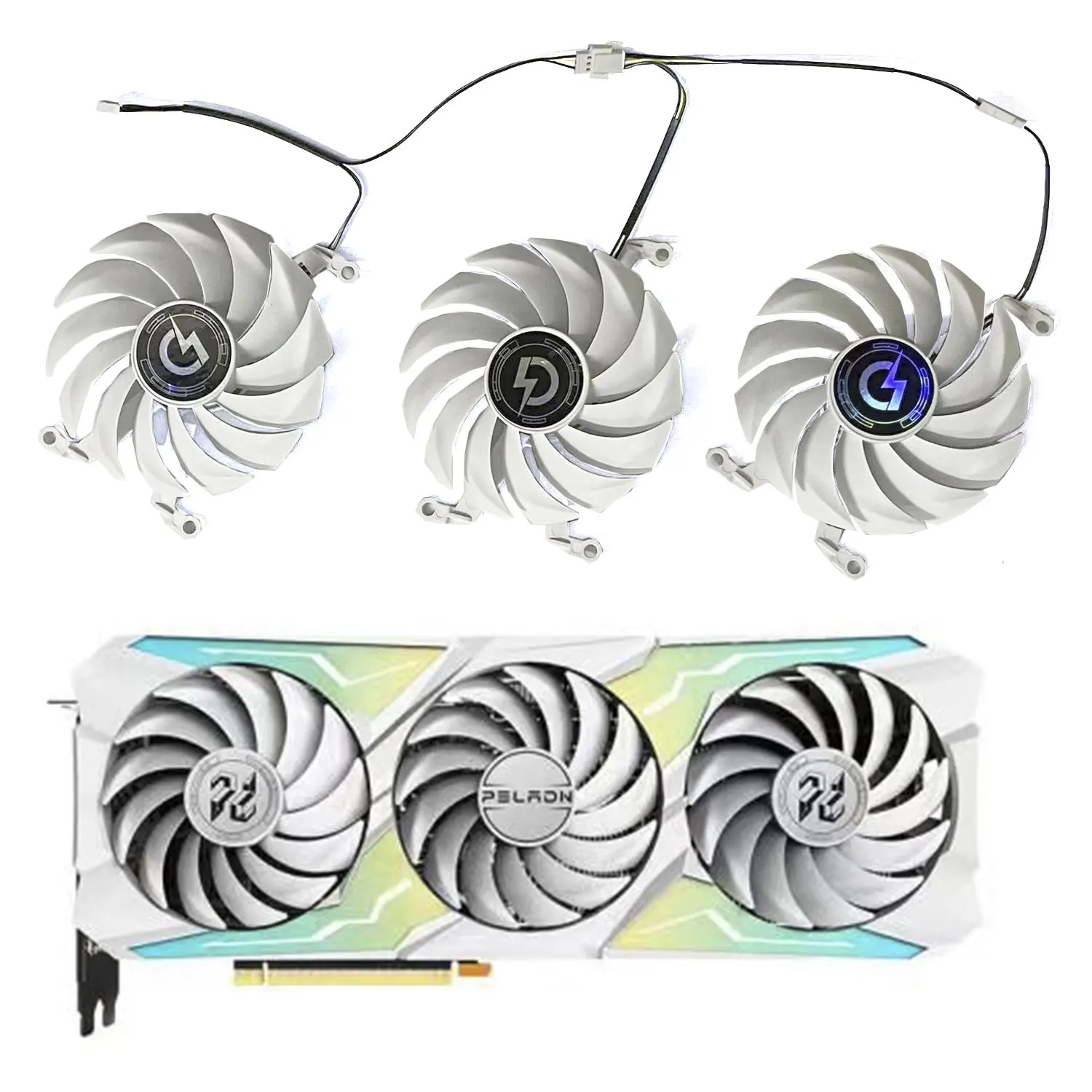 

3 FAN Brand new 4PIN 89MM RTX 3070 GPU fan suitable for Panlei RTX 3060TI 3070 3070TI 3080 3080TI gaming graphics card fan