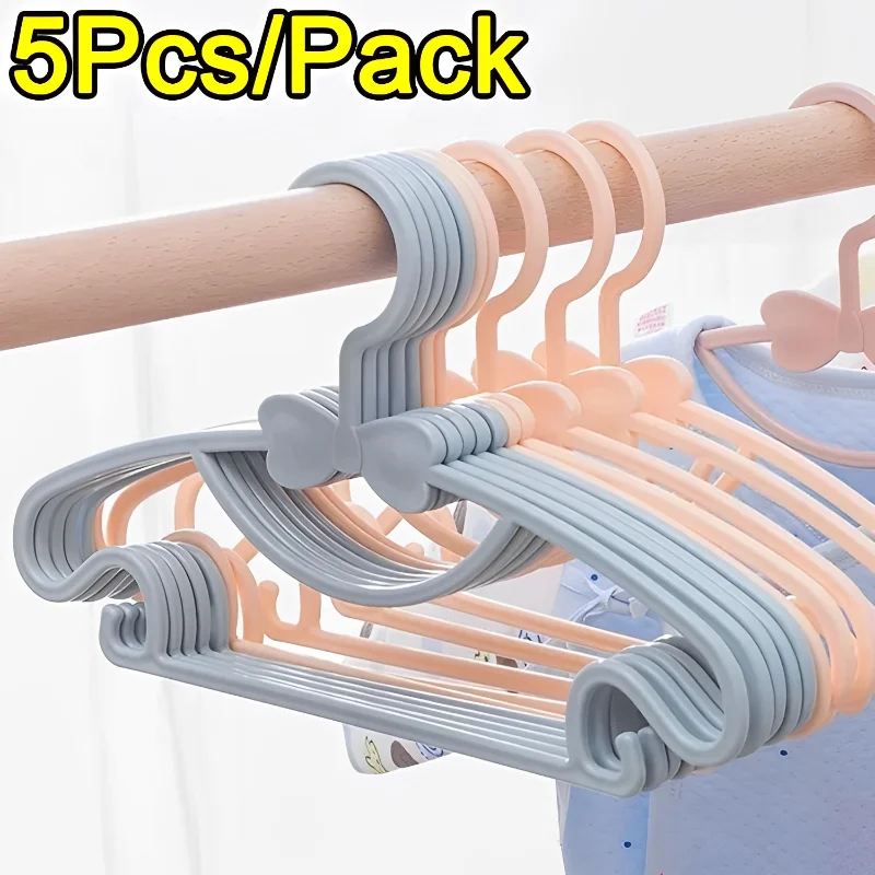 5/3/1PCS Kids Clothes Hanger Racks Portable Display Hangers Plastic Children Coats Hanger Windproof Baby Clothes Hanger Racks