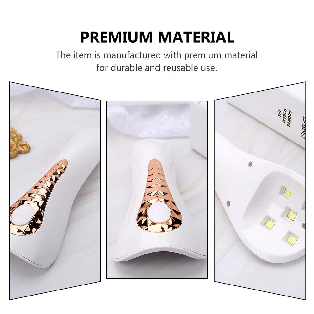 1 pz lampada per unghie portatile bianca dorata luce di asciugatura a LED ad alta efficienza per smalto gel UV LED essiccatore per manicure smalto per unghie