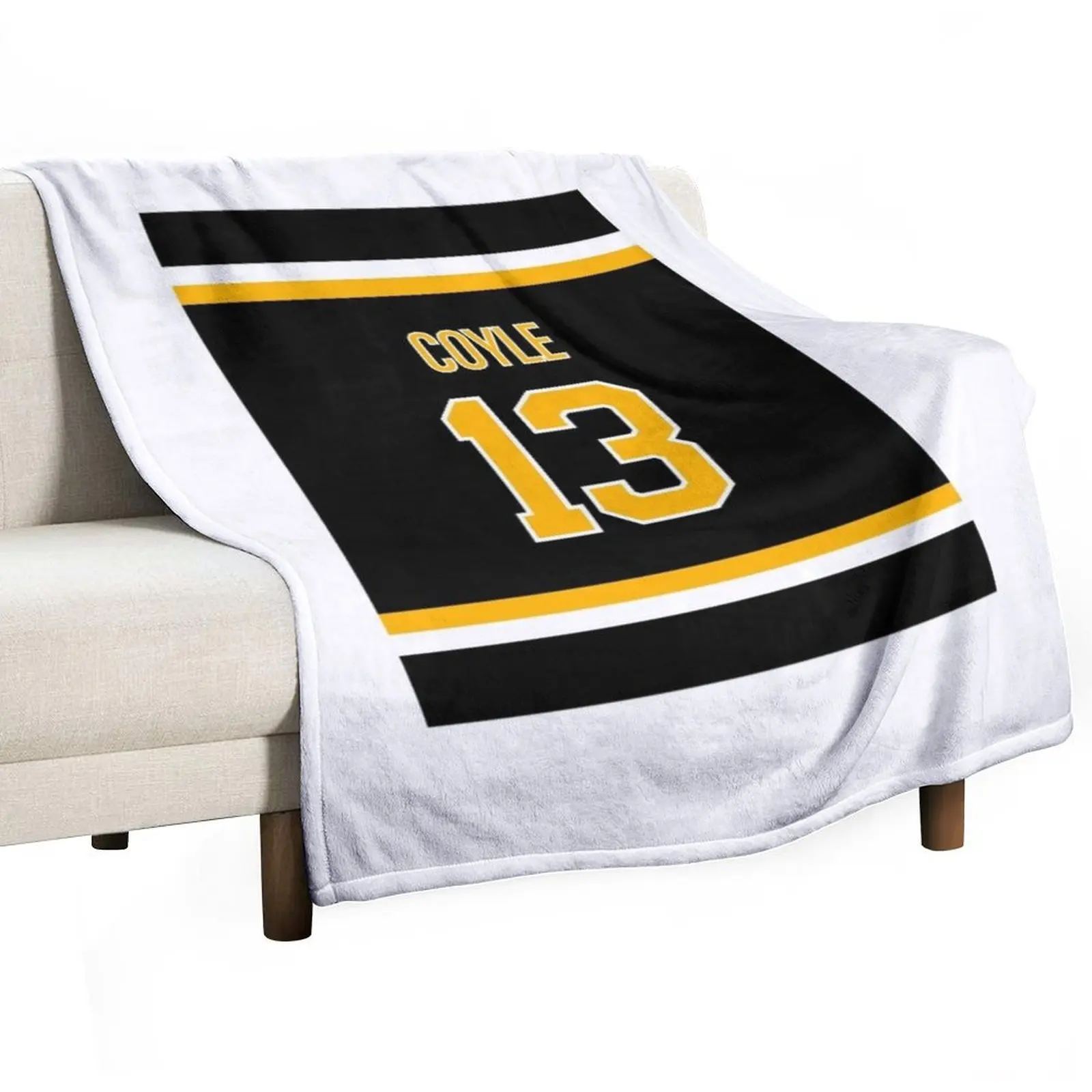 

Charlie Coyle Jersey Throw Blanket Giant Sofa Luxury Designer Plaid on the sofa Thins Blankets