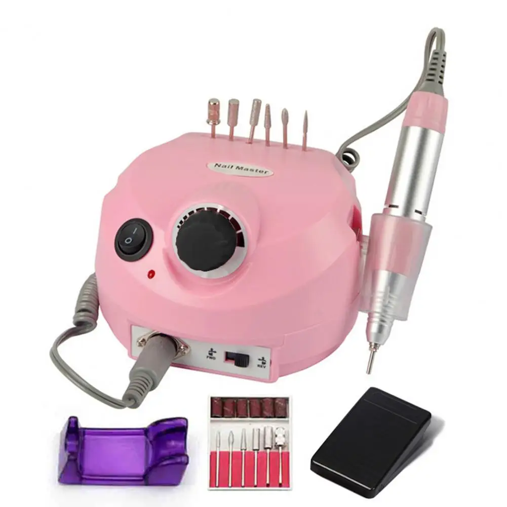 高速電気ネイルグラインダー,プロのマニキュアとペディキュア用のボール盤,6つの研削ヘッド