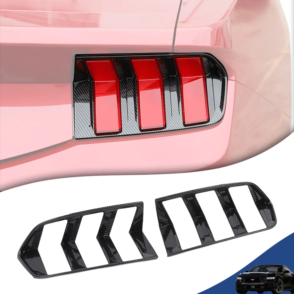 

2PCS Car Rear Taillight Lamp Guard Cover Tail Light Decoration for Ford Mustang 2024 2025 Lamp Hoods Exterior Accessories ABS