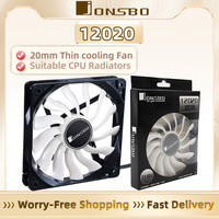 JONSBO 12020 120mm DC 12V 3Pin/4Pin PWM Ultra-Thin Silent Case Fan for CPU Cooling & PC Chassis, Compatible with Gaming Systems