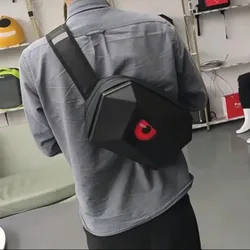 LOY Moto Pocket LED Backpack LEDMotorcycle Riding One shoulder Straddle Bag Motorcycle Knapsack Eye Luminous Mochila