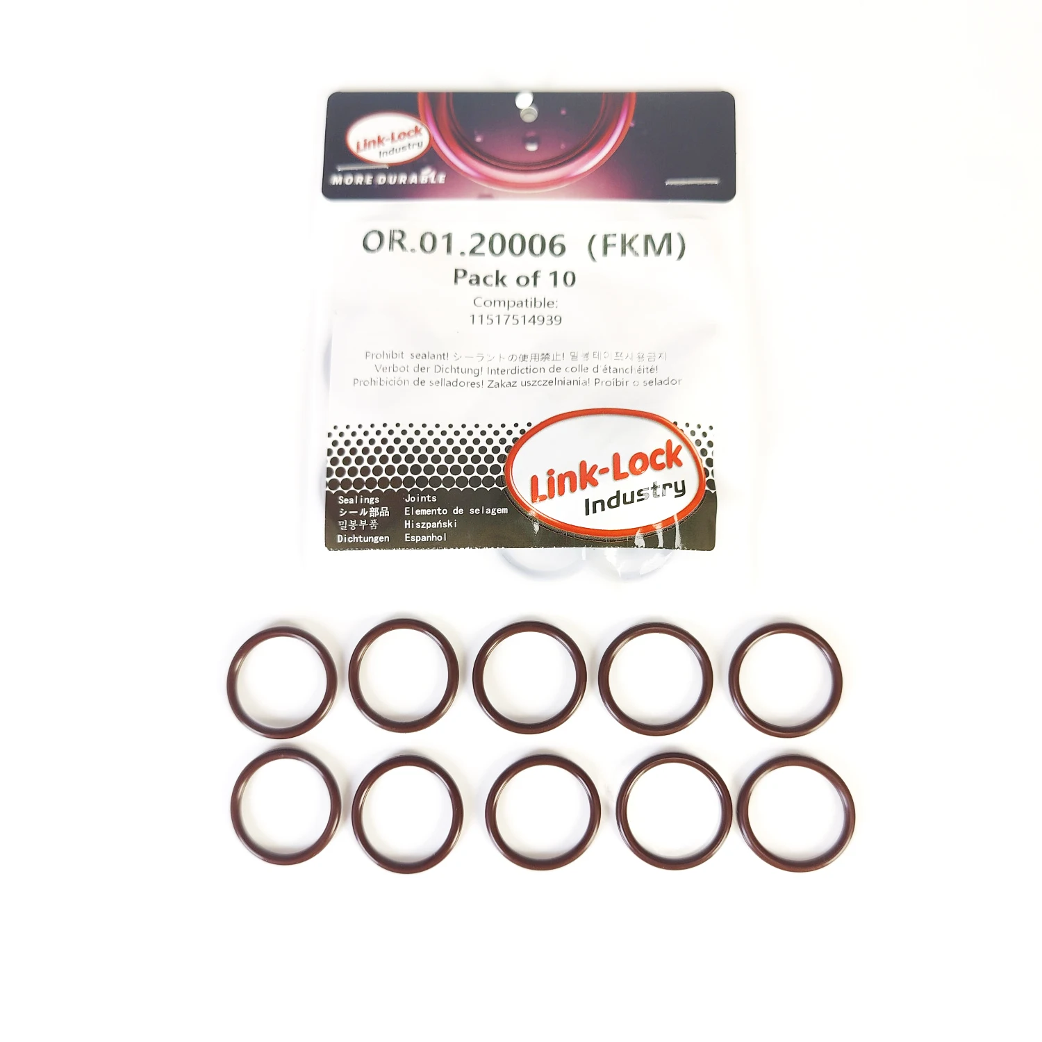 

10 шт. уплотнительных колец FKM Viton OR.01.OR.01.20006 для трубок/шлангов системы охлаждения двигателя 11517514939 для BMW N45 N46