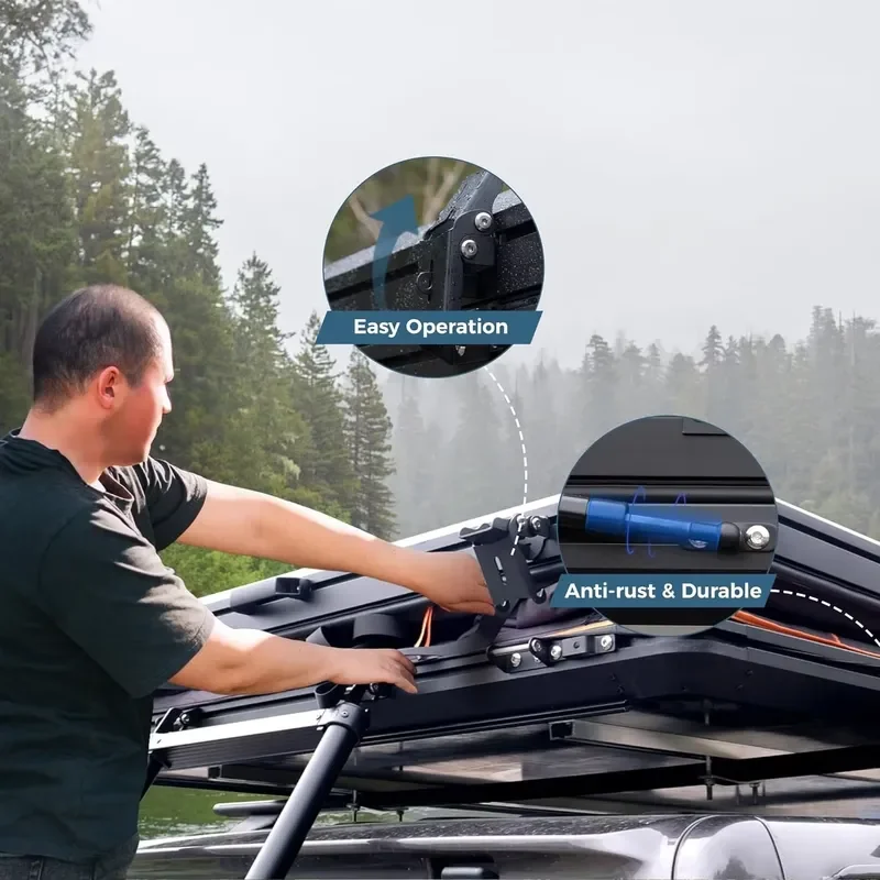 OEM Custom Easy Setup ABS Hard Shell Roof Top Tent for Outdoor Camping SUV Car Rooftop Tent - view 4