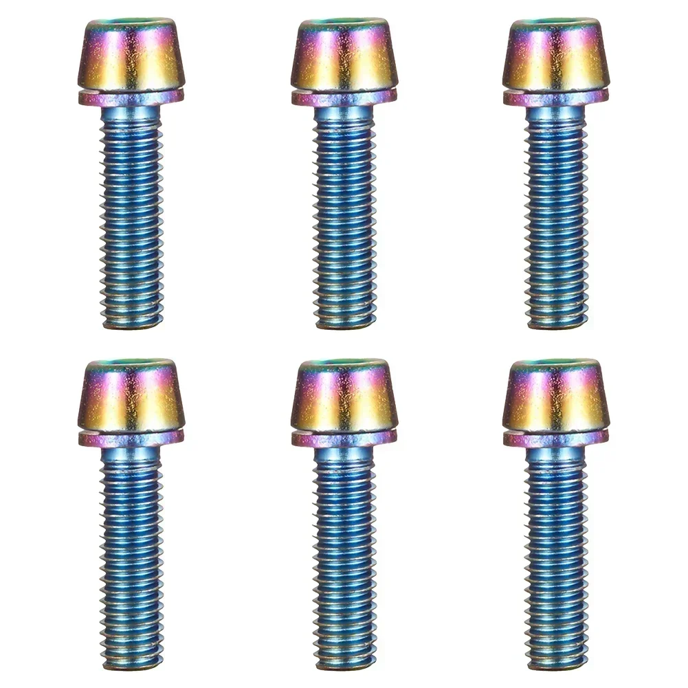 Bike Screws Set Stem Screws 6pcs Bicycle Accessories M5*18mm Red/blue/green/gold/purple Stainless Steel Durable