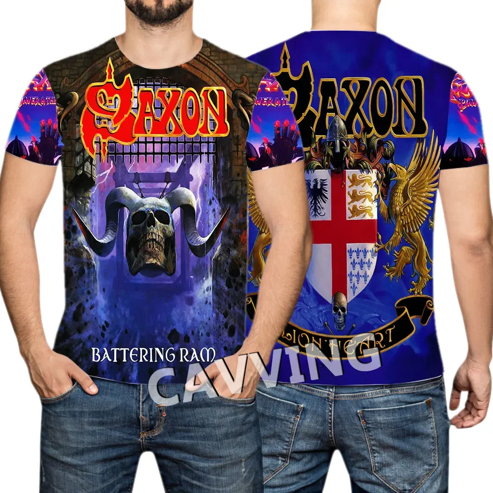 SAXON BAND 3D Printed  Casual T-shirts Hip Hop Tee Shirts Harajuku Styles Tops Fashion Clothing  for Women/men