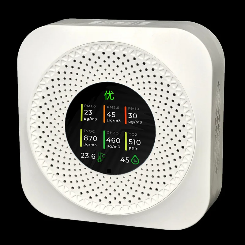 Wifi 7 in 1 Multifunctional CO2 Meter Ammonia  Detector PM2.5 Sensor Air Quality  NH3  Detector with Modbus-RTU
