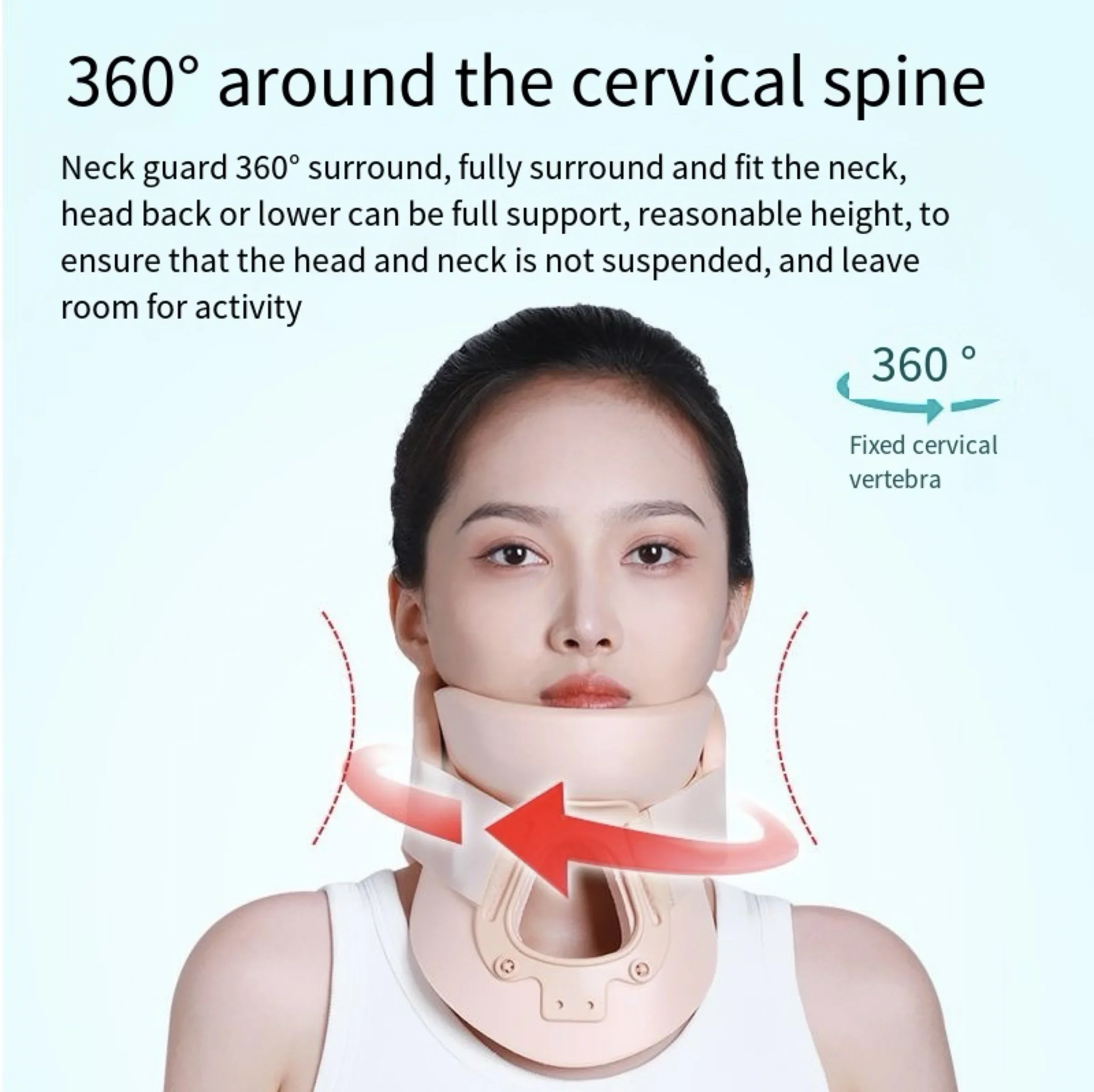 حماية عنق الرحم دعامة الرقبة ، تثبيت الرقبة ، جهاز الجر للكبار والأطفال ، مجموعة تصحيح العضد