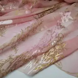 Vestido quemado de tela suave, estampado de flores flocadas, camisa Cheongsam DIY, Material de boda