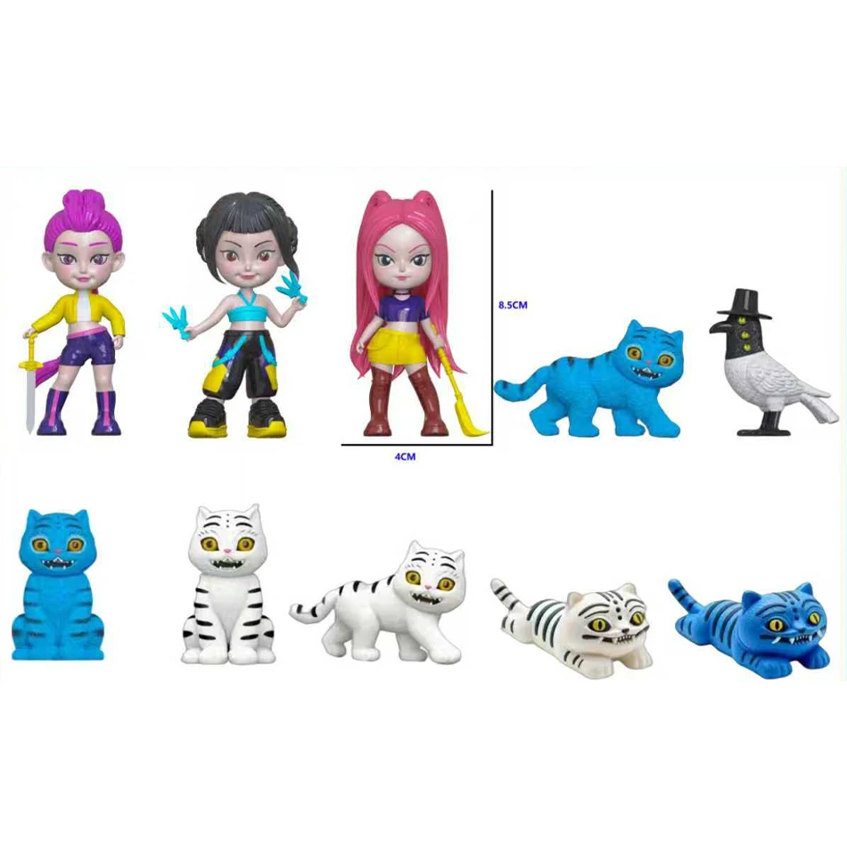 جديد أنيمي KPop شيطان الصيادين دمية لعبة من الفينيل رومي ميرا زوي شخصية قناع الفينيل تمثال هدية عيد ميلاد مروحة نادي الهدايا