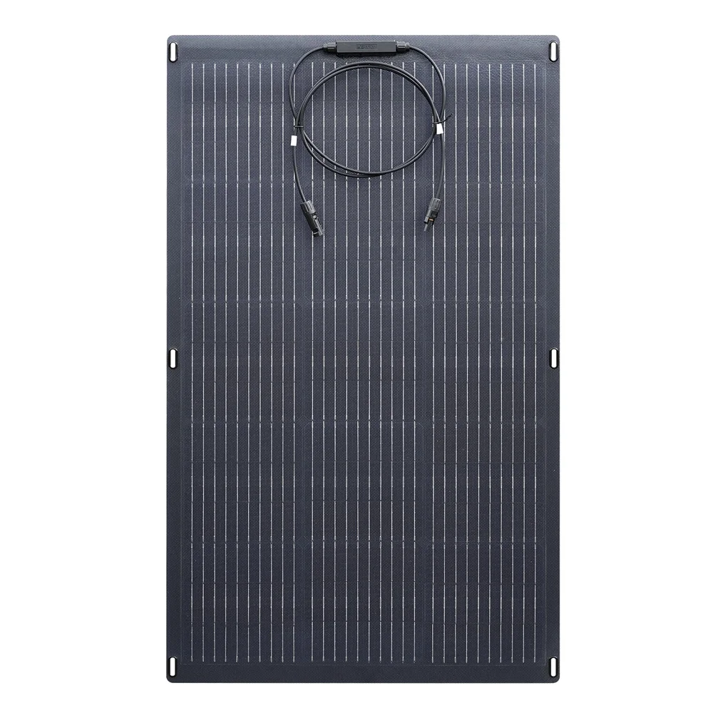 ALLPOWERS 100W / 200W flexibel zonnepaneel draagbare mobiele zonnelader zonnecel fotovoltaïsch zwart met IP68 voor balkonkamp